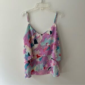 Sanctuary Tiered Chiffon Tank Top M